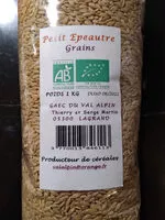 Quantité de sucre dans Spelt grains