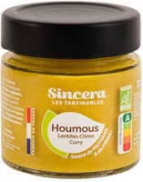 Jumlah gula yang masuk Houmous lentilles citron curry