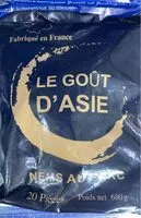 Quantité de sucre dans Nems au porc