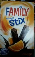 Jumlah gula yang masuk Family waffles stix orange
