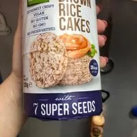 Sokerin määrä sisällä Brown rice cakes