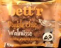 Sokerin määrä sisällä Double Choc Walnüss Cashew & Hafer Cookie