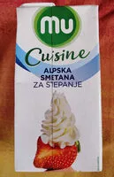 入っている砂糖の量 Alpska smetana za stepanje