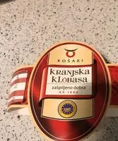 Amount of sugar in Kranjska klobasa