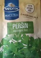Amount of sugar in peršin usitnjeni list