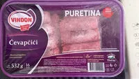 Jumlah gula yang masuk ćevapčići