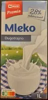 Suhkru kogus sees Dugotrajno mleko