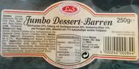 Sokerin määrä sisällä Jumbo Dessert Barren