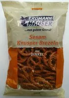 Suhkru kogus sees Dinkel Knusper Brezeln mit Sesam