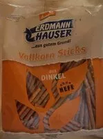 Suhkru kogus sees Vollkorn Sticks
