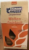 Suhkru kogus sees Wolken Zwieback aus Dinkel