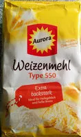 Suhkru kogus sees Weizenmehl Type 550
