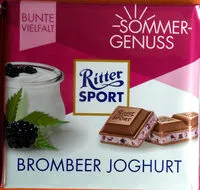 中的糖分和营养成分 Ritter sport sommer genuss