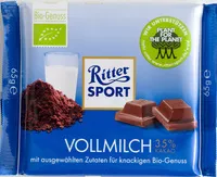 Zucker und Nährstoffe drin Ritter sport bio genuss