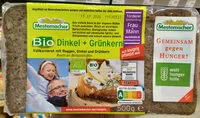 Amount of sugar in Vollkornbrot - Bio Dinkel + Grünkern