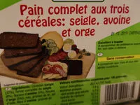 Amount of sugar in Pain complet aux trois céréales: seigle, avoine et orge
