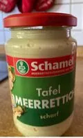 Quantité de sucre dans Tafelmeerrettich