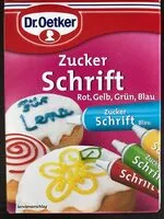 İçindeki şeker miktarı Dr. Oetker Zuckerschrift