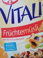 Sokerin määrä sisällä Vitalis Früchtemüsli