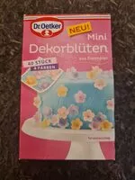 İçindeki şeker miktarı Dr. Oetker Mini Dekorblüten