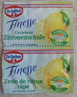 Geriebene zitronenschale