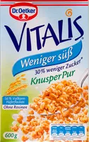 Zucker und Nährstoffe drin Vitalis