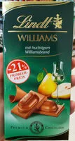 Quantité de sucre dans Williams