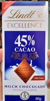 Количество сахара в Chocolat au lait 45% cacao