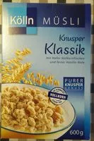 Quantité de sucre dans Müsli Knusper Klassik