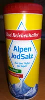 入っている砂糖の量 Alpen Jodsalz