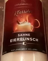 Jumlah gula yang masuk Sahne Eierpunsch