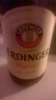 Quantité de sucre dans Beer Erdinger Weissbier, 5,3%,