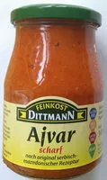 Zuckermenge drin Ajvar scharf