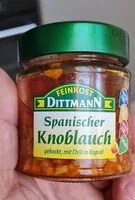 चीनी की मात्रा Spanischer Knoblauch gehackt, mit Chili in Rapsöl