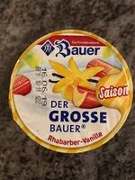 Количество сахара в Bauer Joghurt Rhabarber-Vanille