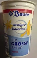 Количество сахара в Der große Bauer Vanille weniger Kalorien