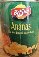 Amount of sugar in Ananas