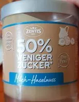 İçindeki şeker miktarı Milch-Haselnuss-Creme mit 50% Weniger Zucker