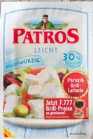 Sucre et nutriments contenus dans Patros