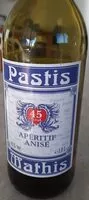 चीनी की मात्रा Pastis