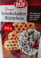 Zuckermenge drin Schokoladen Blättchen