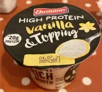 Quantité de sucre dans High protein vanilla&topping