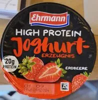 Quantité de sucre dans High-Protein-Joghurterzeugnis - Erdbeere