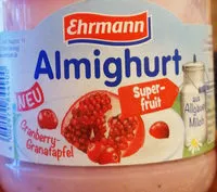 Quantité de sucre dans Almighurt Superfruit Cranberry-Granatapfel