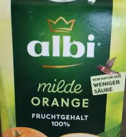 Количество сахара в milde ORANGE