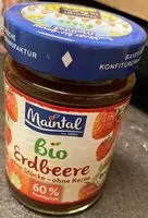 Количество сахара в Bio Erdbeere ohne Stücke ohne Kerne Fruchtaufstrich