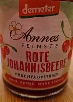 Zuckermenge drin Rote Johannisbeere Fruchtaufstrich