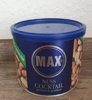 Количество сахара в Max Mix of nuts