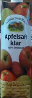 Zuckermenge drin Apfelsaft klar Direktsaft
