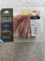 Cantidad de azúcar en Bratwurst, grob, roh